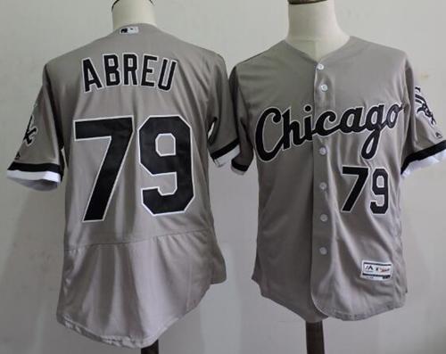 White Sox #79 Jose Abreu Grey Flexbase Authentic Collection Stitched MLB Jersey - Click Image to Close